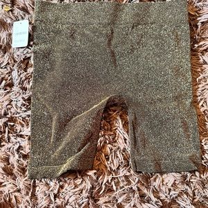 🖤 FREE PEOPLE 💛 Gold/black lurex bike shorts M/L